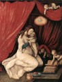 Vierge à l’enfant dans une chambre Renaissance peintre Hans Baldung